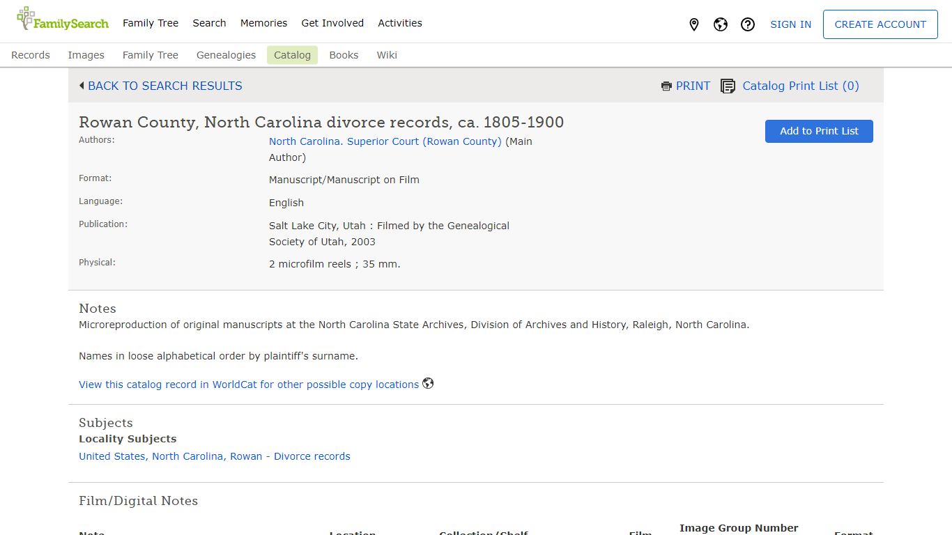 Rowan County, North Carolina divorce records, ca. 1805-1900 - FamilySearch